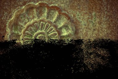 Süslü taş doku, daire rock şekil, web sitesi veya mobil cihazlar için arka plan