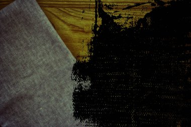 Grunge Ultra turuncu keten kumaş yüzeyi, kitap kapağı örnek, renk örneği mock-up veya Tasarımcısı'nı kullanmak için