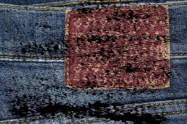 Boş etiket denim doku geleneksel iş arka planı için