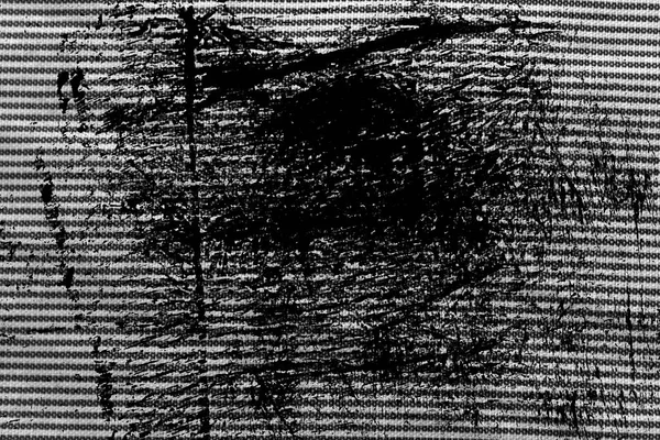 Grunge zwart-wit close-up van gestripte stof textuur. — Stockfoto