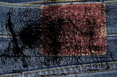 Boş etiket denim doku geleneksel iş arka planı için