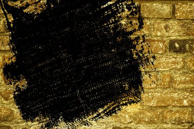 Doku, çimento arka plan web siteniz veya mobil cihazlar için grunge Ultra sarı tuğla duvar