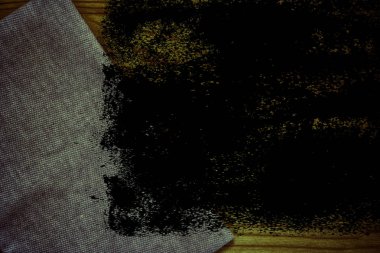 Grunge Ultra turuncu keten kumaş yüzeyi, kitap kapağı örnek, renk örneği mock-up veya Tasarımcısı'nı kullanmak için