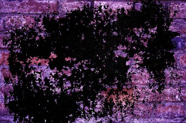 Doku, çimento arka plan web siteniz veya mobil cihazlar için grunge kirli Ultra mor tuğla duvar