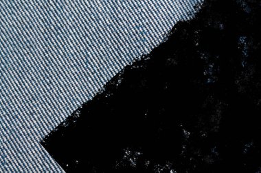 Kirli Denim doku kot arka plan için kırmızı dikiş ile