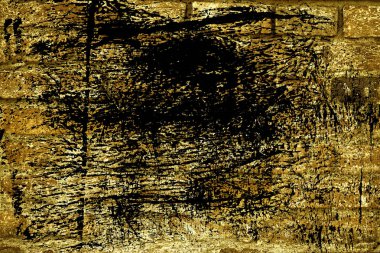 Doku, çimento arka plan web siteniz veya mobil cihazlar için grunge Ultra sarı tuğla duvar