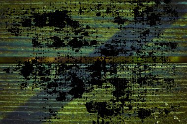 Grunge Ultra turuncu renkli doku eski, eski püskü, yeşil boya gölge ile eski bir ahşap Bank