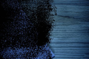 Grunge kirli Ultra mavi keten kumaş yüzeyi, kitap kapağı örnek, renk örneği mock-up veya Tasarımcısı'nı kullanmak için