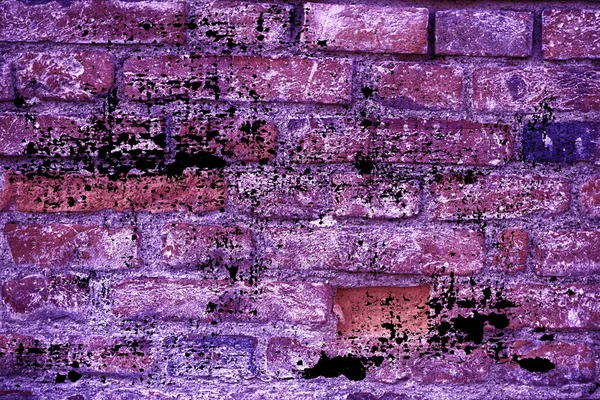 Grunge smutsiga Ultra lila tegel vägg textur, cement bakgrund för webbplats eller mobila enheter — Stockfoto