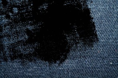 Kirli mavi kot makro doku ile dikiş kot arka planı için