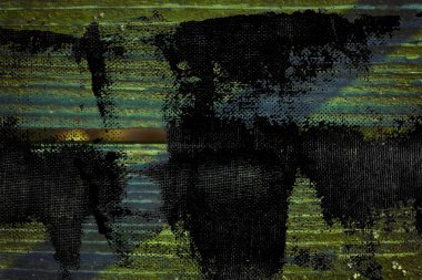 Grunge Ultra turuncu renkli doku eski, eski püskü, yeşil boya gölge ile eski bir ahşap Bank