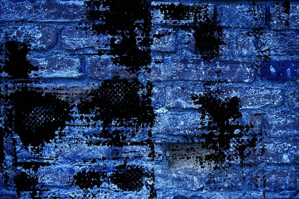 Грандж Ультраблакитна цегляна текстура стін, цементний фон для веб-сайту або мобільних пристроїв — стокове фото