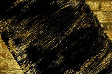 Doku, çimento arka plan web siteniz veya mobil cihazlar için grunge Ultra sarı tuğla duvar