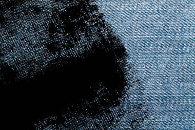 Mavi Jeans makro doku denim arka plan için kirli.