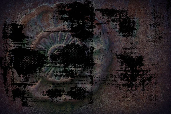 Süslü taş doku, daire rock şekil, web sitesi veya mobil cihazlar için arka plan