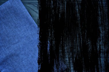 Grunge kirli Ultra mavi keten kumaş yüzeyi, kitap kapağı örnek, renk örneği mock-up veya Tasarımcısı'nı kullanmak için