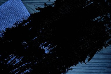 Grunge kirli Ultra mavi keten kumaş yüzeyi, kitap kapağı örnek, renk örneği mock-up veya Tasarımcısı'nı kullanmak için