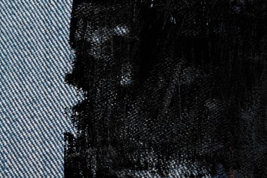 Kirli Denim doku kot arka plan için kırmızı dikiş ile