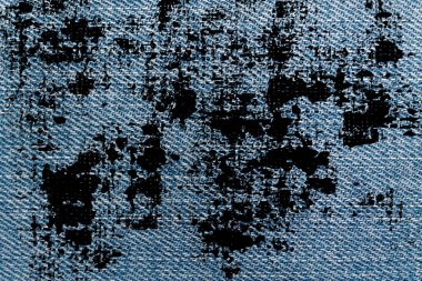 Mavi Jeans makro doku denim arka plan için kirli.