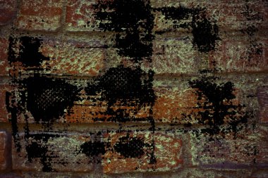 Doku, çimento arka plan web siteniz veya mobil cihazlar için Grunge tuğla duvar