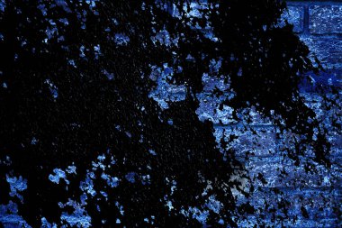 Doku, çimento arka plan web siteniz veya mobil cihazlar için grunge Ultra mavi tuğla duvar