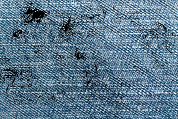 Sucio grunge Jeans azul macro textura para denim fondo . — Foto de Stock