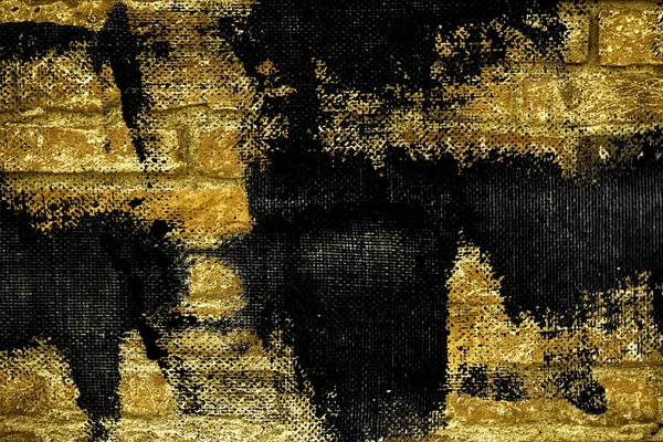 Grunge Ultra amarelo textura da parede de tijolo, fundo de cimento para web site ou dispositivos móveis — Fotografia de Stock