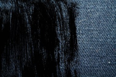 Kirli mavi kot makro doku ile dikiş kot arka planı için