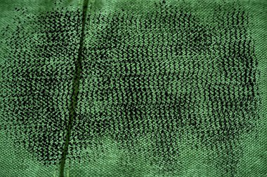 Grunge Ultra yeşil keten kumaş yüzeyi, kitap kapağı örnek, renk örneği mock-up veya Tasarımcısı'nı kullanmak için