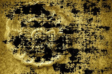 Kirli Ultra sarı süslü taş doku, daire rock şekil, web sitesi veya mobil cihazlar için arka plan