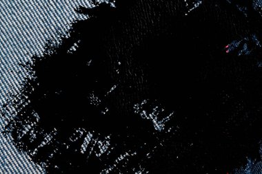 Kirli Denim doku kot arka plan için kırmızı dikiş ile