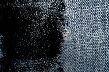 Grunge kirli kot mavi kot arka plan için makro doku