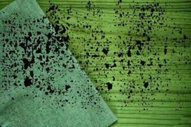 Grunge Ultra yeşil keten kumaş yüzeyi, kitap kapağı örnek, renk örneği mock-up veya Tasarımcısı'nı kullanmak için
