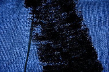 Grunge Ultra mavi keten kumaş yüzeyi, kitap kapağı örnek, renk örneği mock-up veya Tasarımcısı'nı kullanmak için kirli