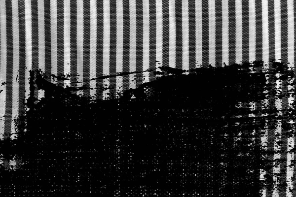 Grunge vuile zwart-wit close-up van gestripte stof textuur — Stockfoto