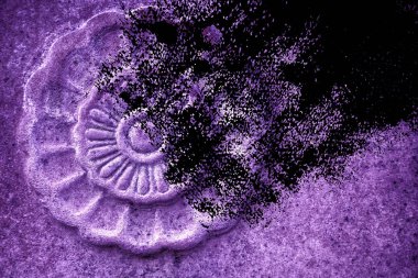 Ultra mor süslü taş doku, daire rock şekil, web sitesi veya mobil cihazlar için arka plan