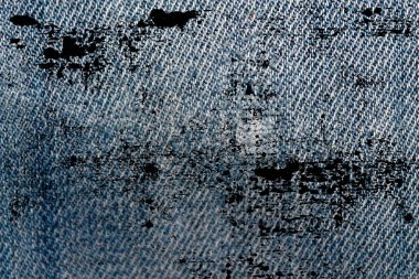 Grunge kirli kot mavi kot arka plan için makro doku