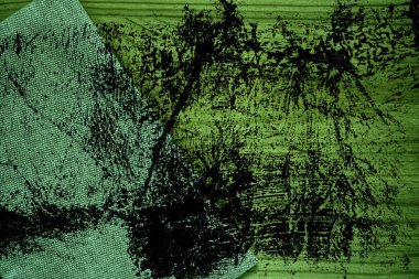 Grunge Ultra yeşil keten kumaş yüzeyi, kitap kapağı örnek, renk örneği mock-up veya Tasarımcısı'nı kullanmak için