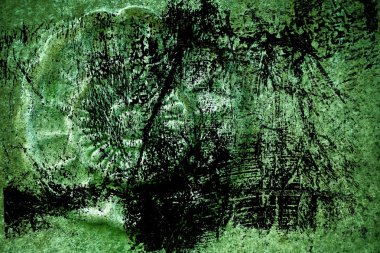 Grunge kirli Ultra yeşil süslü taş doku, daire rock şekil, web sitesi veya mobil cihazlar için arka plan