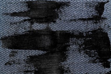 Kirli mavi kot makro doku ile dikiş kot arka planı için