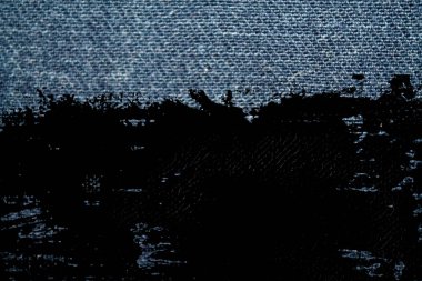 Kirli mavi kot makro doku ile dikiş kot arka planı için