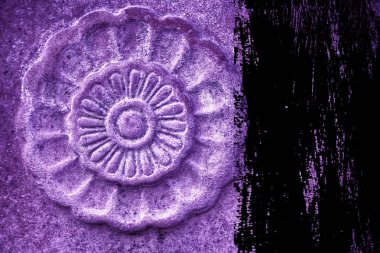 Ultra mor süslü taş doku, daire rock şekil, web sitesi veya mobil cihazlar için arka plan