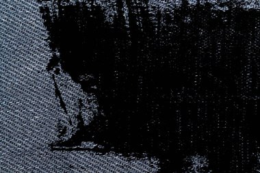 Kirli mavi kot makro doku ile dikiş kot arka planı için