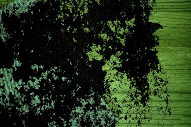 Grunge Ultra yeşil keten kumaş yüzeyi, kitap kapağı örnek, renk örneği mock-up veya Tasarımcısı'nı kullanmak için