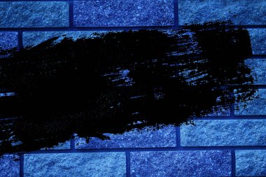 Ultra mavi tuğla doku eski vintage binasının tasarım konsepti