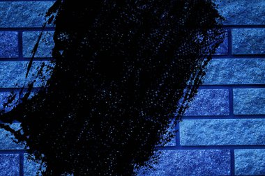 Ultra mavi tuğla doku eski vintage binasının tasarım konsepti