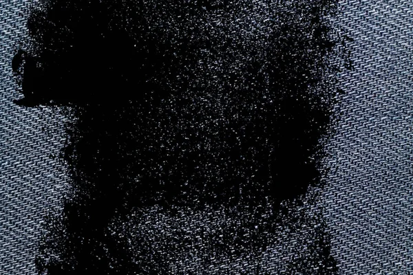 Grunge vuile blauw denim macro textuur met naad voor jeans achtergrond — Stockfoto