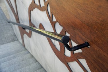 Vintage grunge taş stairswith halka açık park - iyi için arka plan