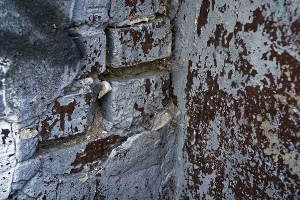 Ladrillo grunge pintado pared de bloque, superficie de piedra — Foto de Stock