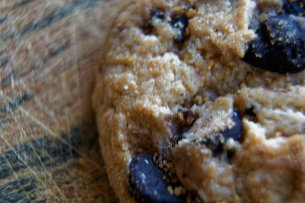 Kekse mit Schokoladenchips, Nahaufnahme — Stockfoto